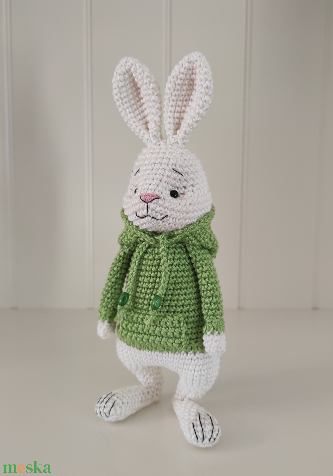 Nyuszi kapucnis pulcsiban... - játék & sport - plüssállat & játékfigura - nyuszi - Meska.hu