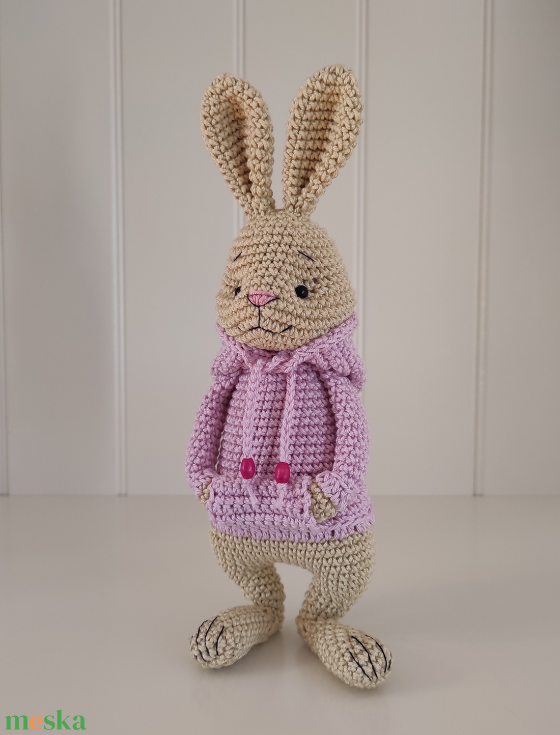 Nyuszi kapucnis pulcsiban... - játék & sport - plüssállat & játékfigura - nyuszi - Meska.hu