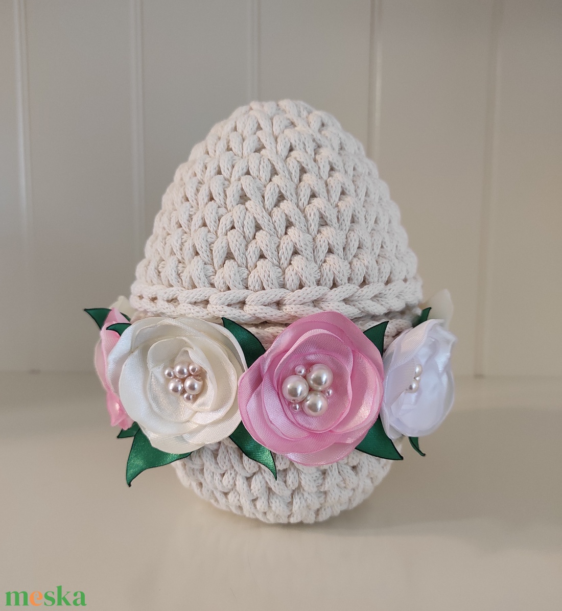 Tojás tároló virággal - ünnepi díszek, dekorációk - húsvéti díszek és dekorációk - húsvéti asztaldíszek - Meska.hu