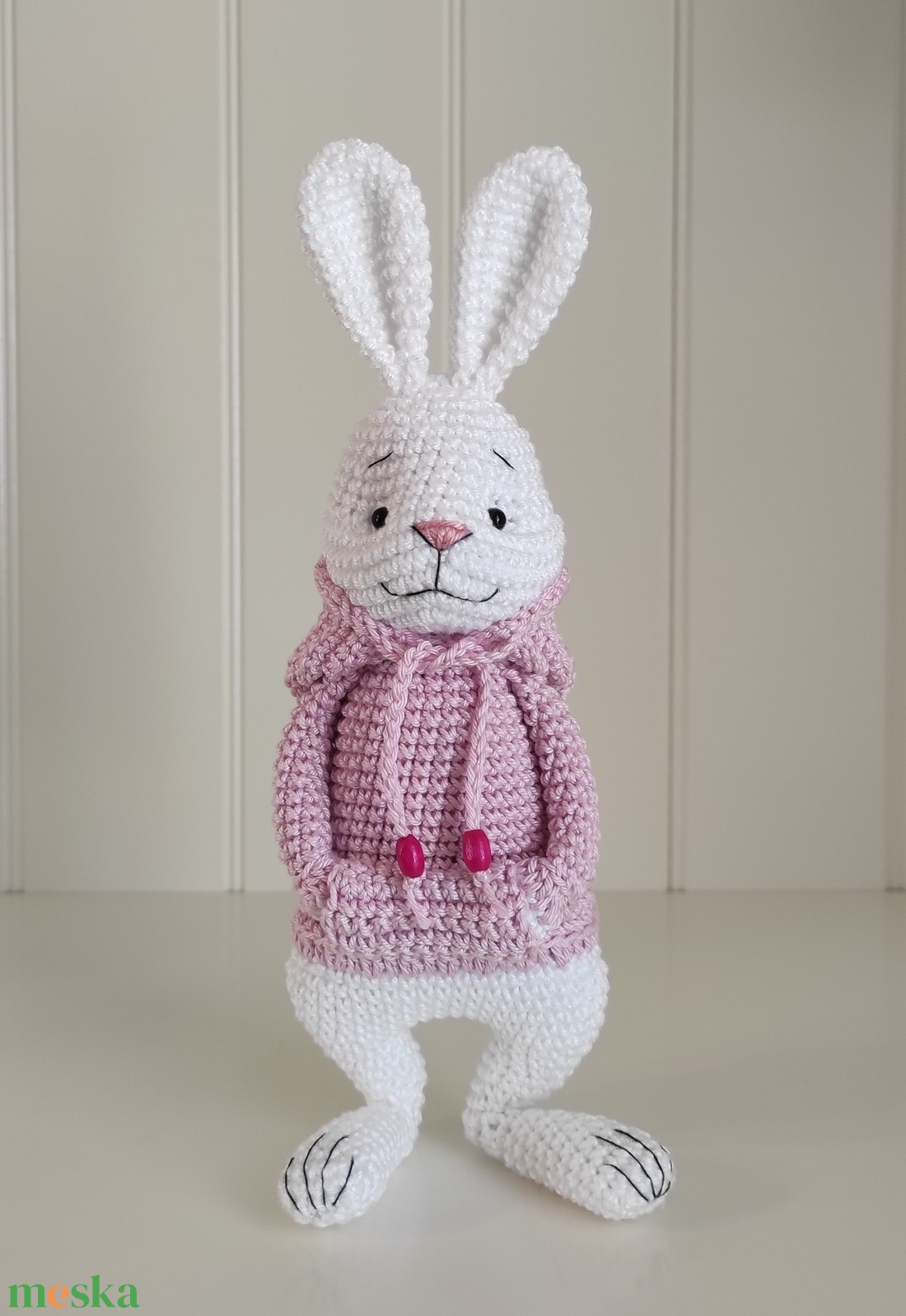 KÉSZLETEN!  Nyuszi kapucnis pulcsiban... - játék & sport - plüssállat & játékfigura - nyuszi - Meska.hu