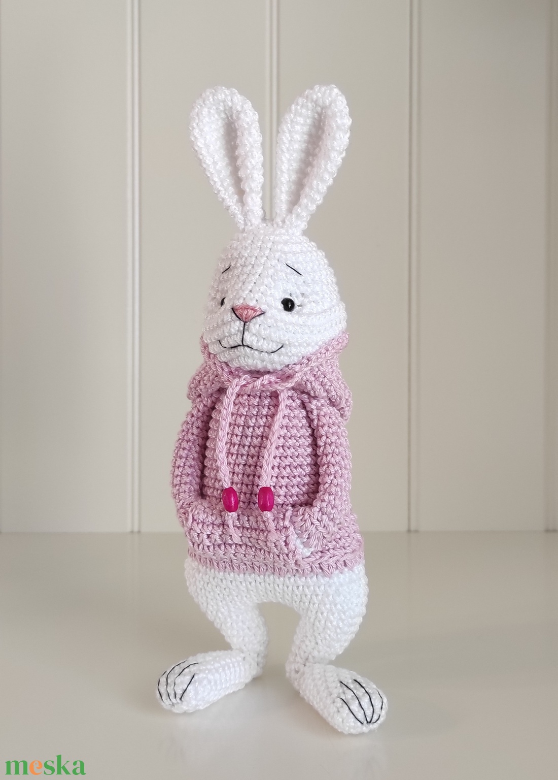 KÉSZLETEN!  Nyuszi kapucnis pulcsiban... - játék & sport - plüssállat & játékfigura - nyuszi - Meska.hu