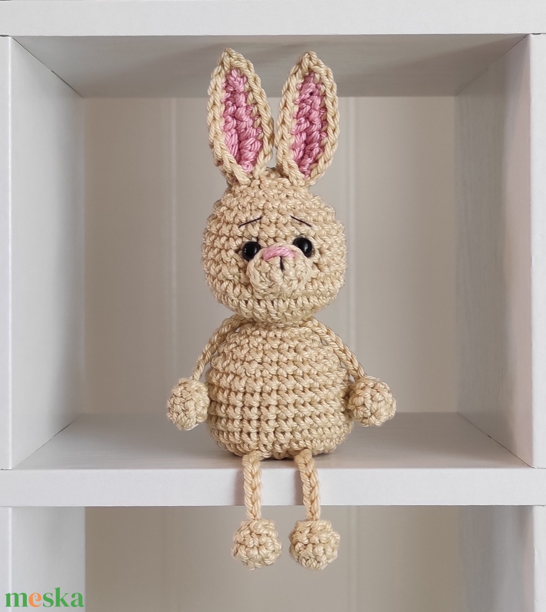 KÉSZLETEN!  Késztermék! Amigurumi ujjbáb - Nyuszi - játék & sport - bábok - ujjbáb - Meska.hu