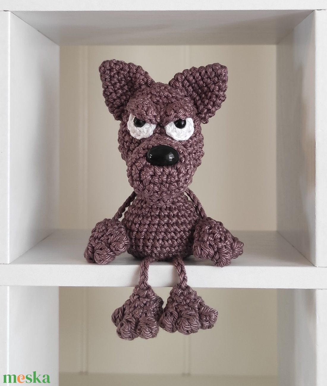 KÉSZLETEN!  Késztermék! Amigurumi Karesz a farkas ujjbáb - játék & sport - bábok - ujjbáb - Meska.hu