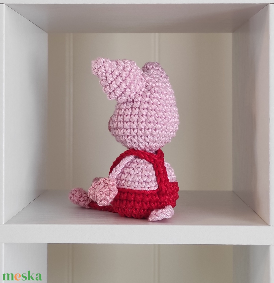 KÉSZLETEN!  Késztermék! Amigurumi ujjbáb - Marci a kismalac - játék & sport - bábok - ujjbáb - Meska.hu