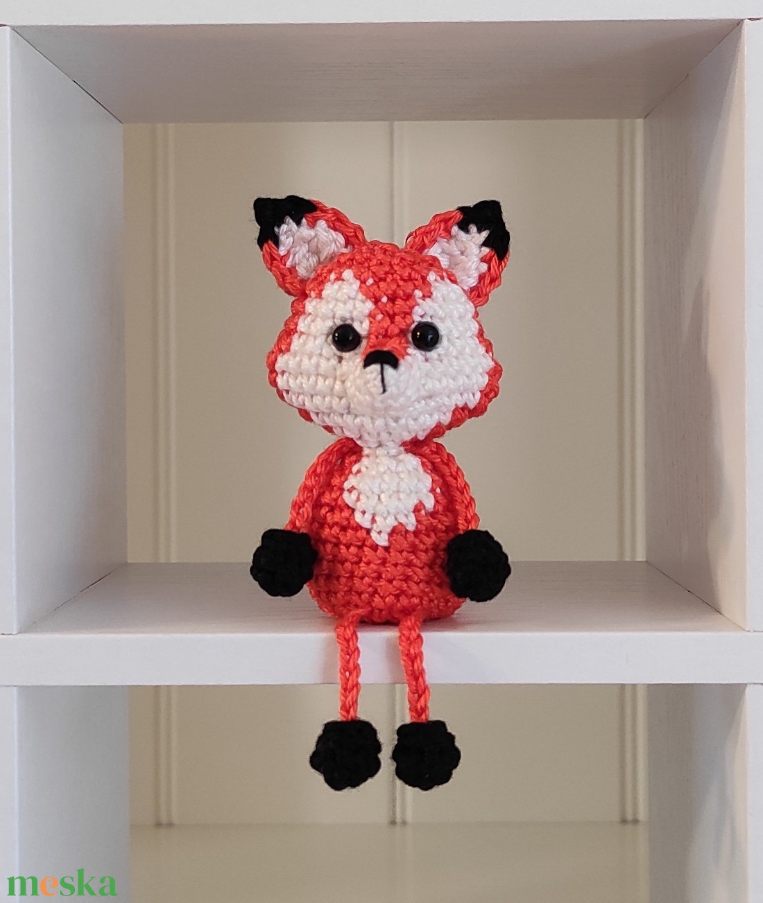KÉSZLETEN!  Késztermék! Amigurumi ujjbáb - Róka - játék & sport - bábok - ujjbáb - Meska.hu