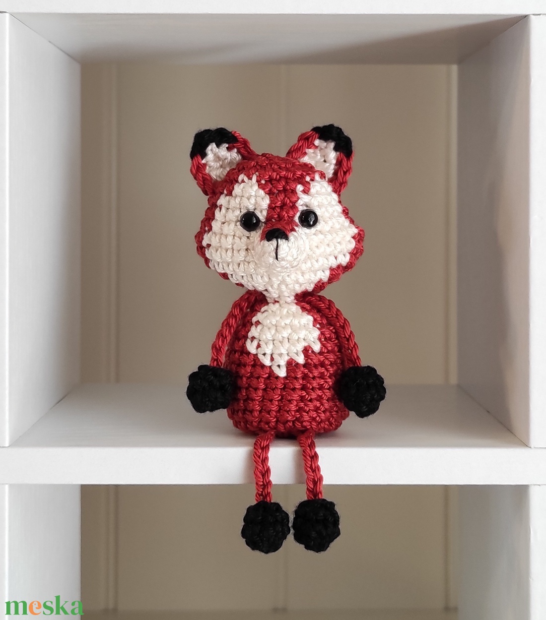 KÉSZLETEN!  Késztermék! Amigurumi ujjbáb - Róka - játék & sport - bábok - ujjbáb - Meska.hu