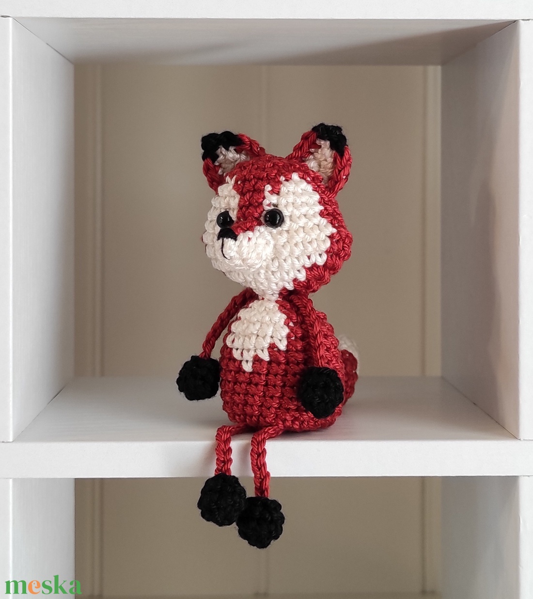 KÉSZLETEN!  Késztermék! Amigurumi ujjbáb - Róka - játék & sport - bábok - ujjbáb - Meska.hu