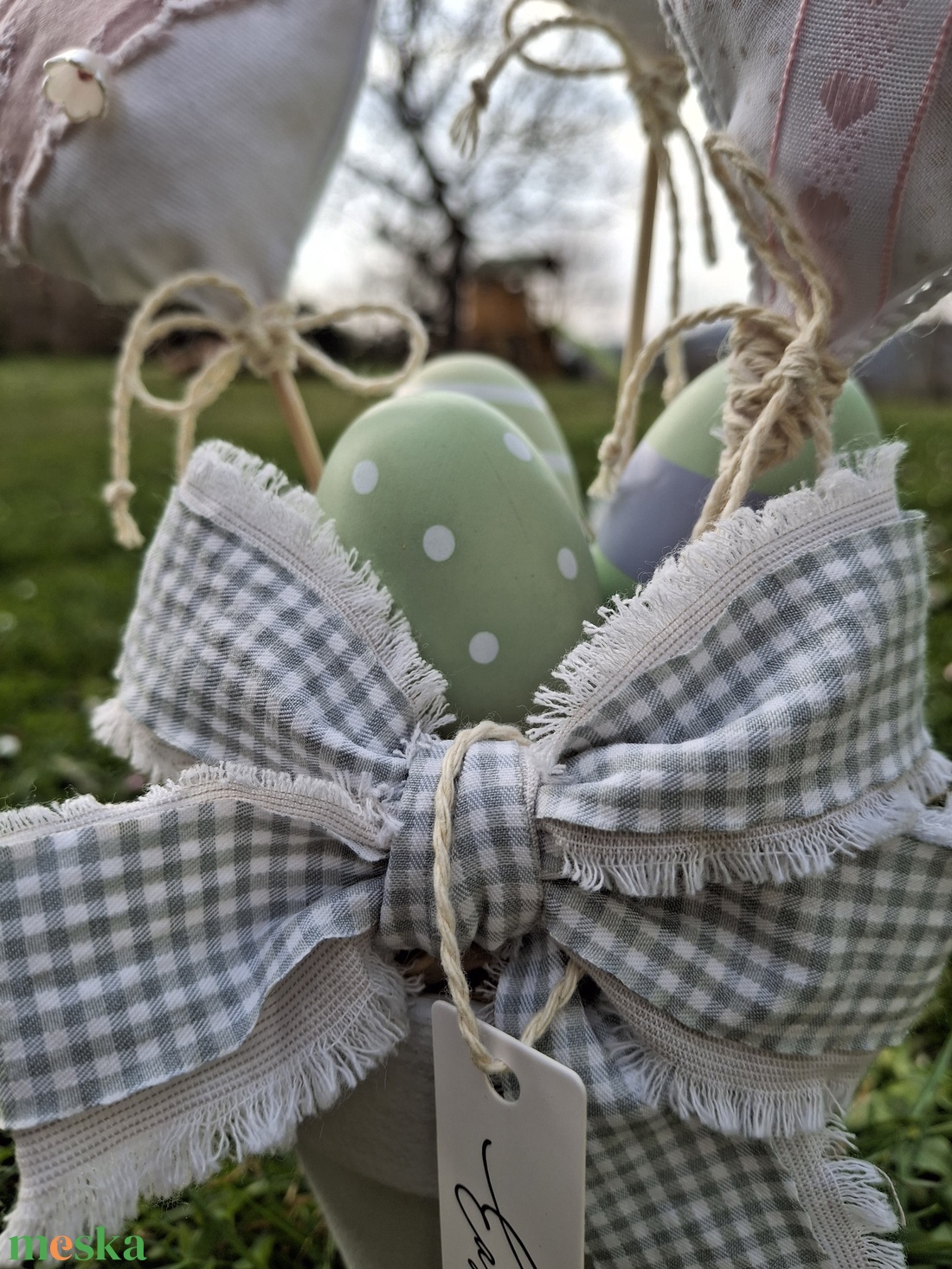 Húsvéti szívcsokor dekoráció - ünnepi díszek, dekorációk - húsvéti díszek és dekorációk - húsvéti asztaldíszek - Meska.hu