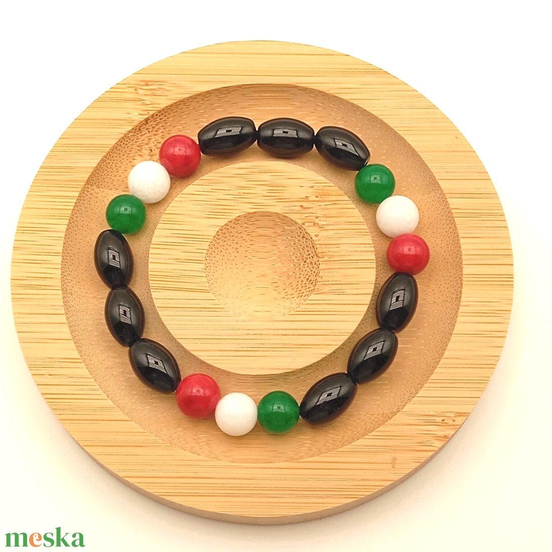 Nemzeti színű 3 karkötő - ékszer - karkötő - ásványkarkötő - Meska.hu