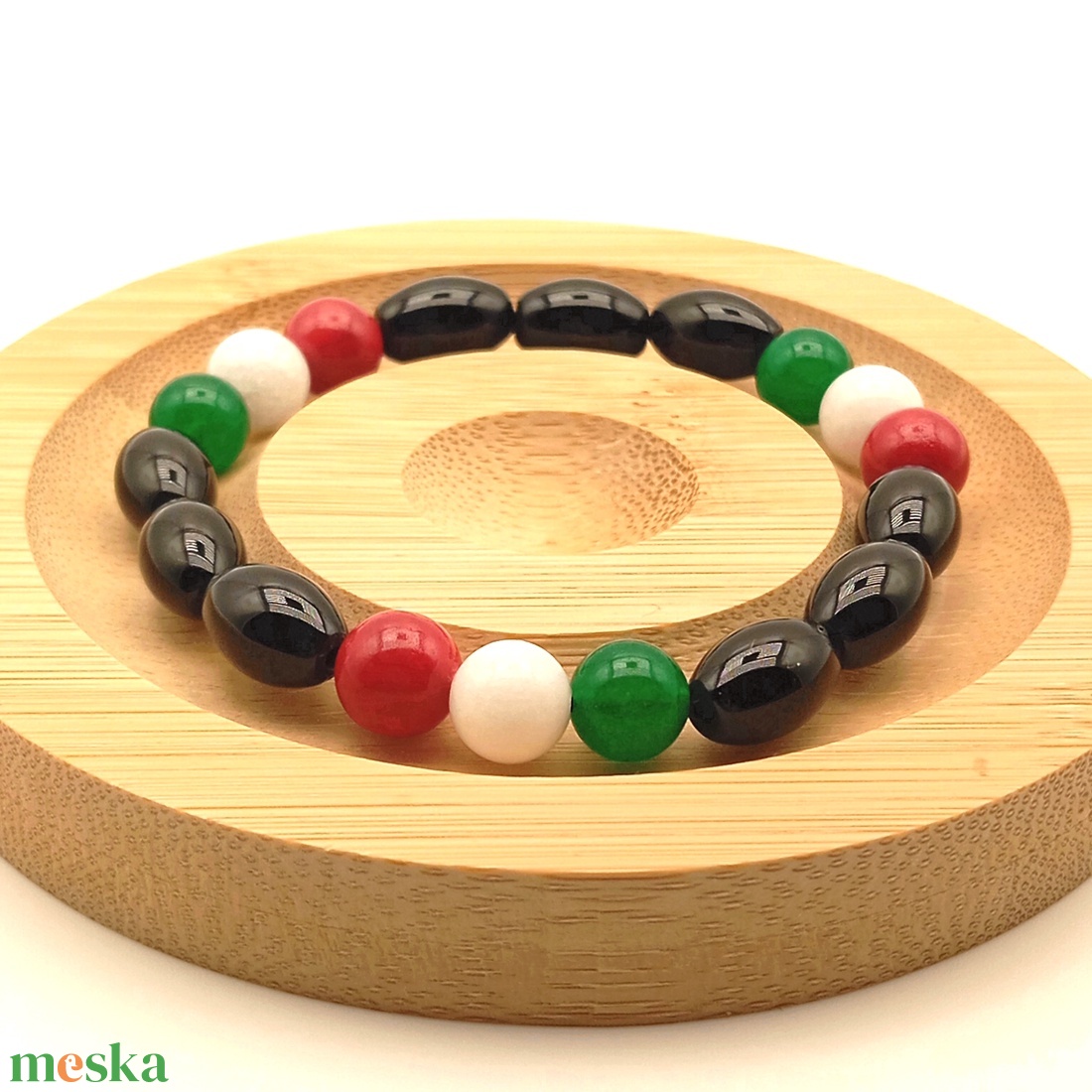 Nemzeti színű 3 karkötő - ékszer - karkötő - ásványkarkötő - Meska.hu