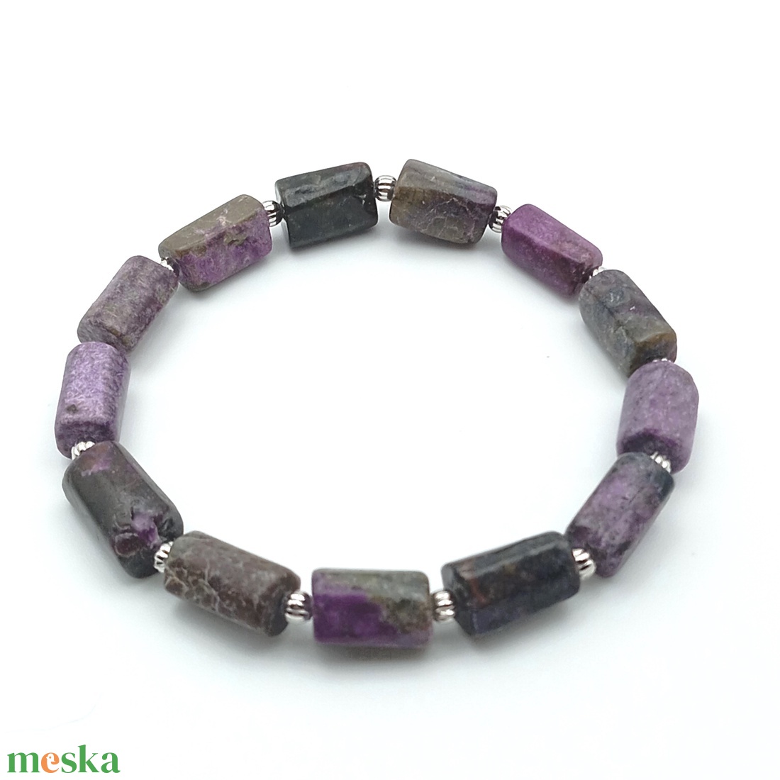 Eudialit hasáb karkötő - ékszer - karkötő - ásványkarkötő - Meska.hu