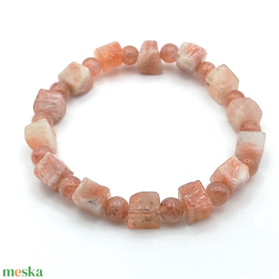 Napkő kocka karkötő - ékszer - karkötő - ásványkarkötő - Meska.hu