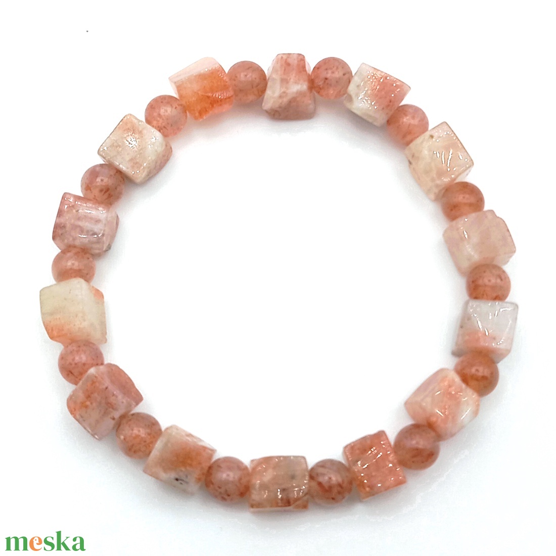 Napkő kocka karkötő - ékszer - karkötő - ásványkarkötő - Meska.hu