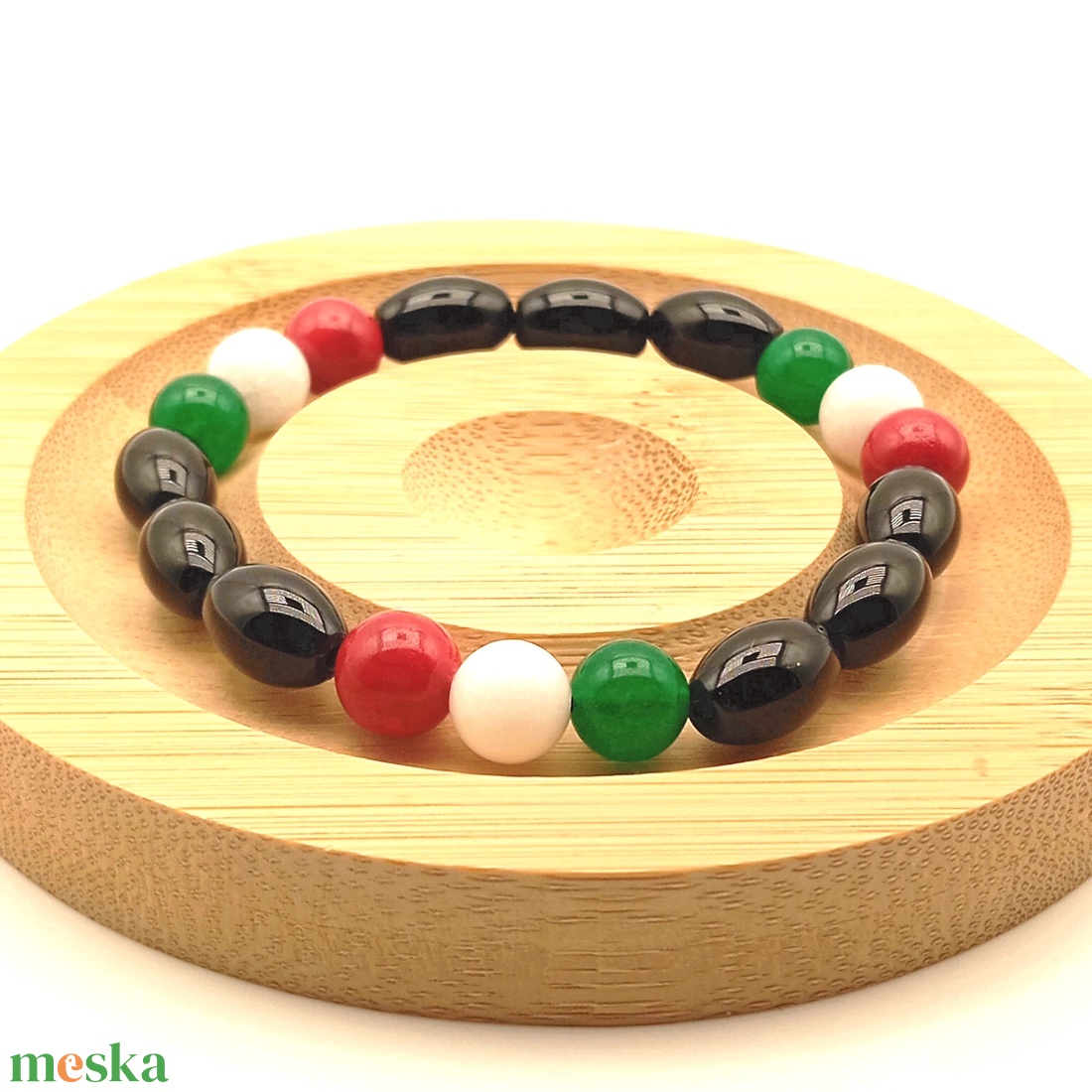 Nemzeti színű 3 karkötő - ékszer - karkötő - ásványkarkötő - Meska.hu