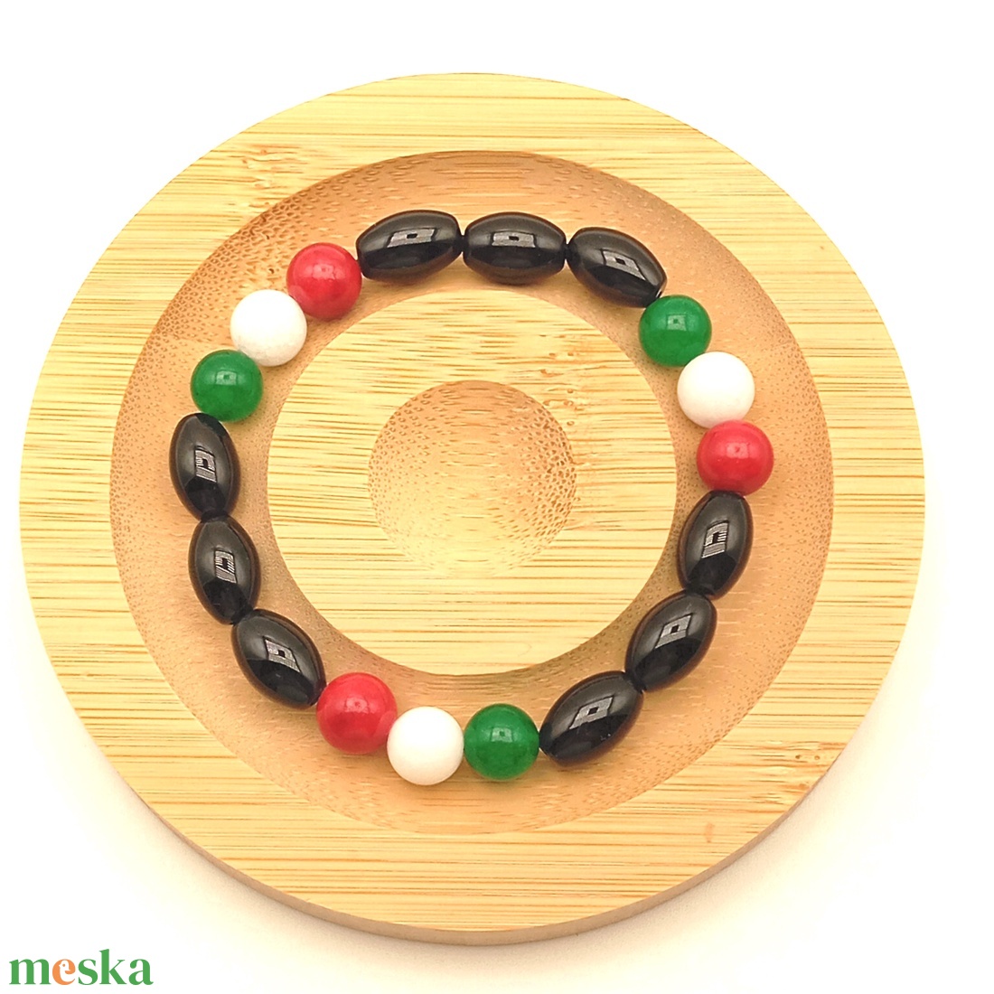 Nemzeti színű 3 karkötő - ékszer - karkötő - ásványkarkötő - Meska.hu