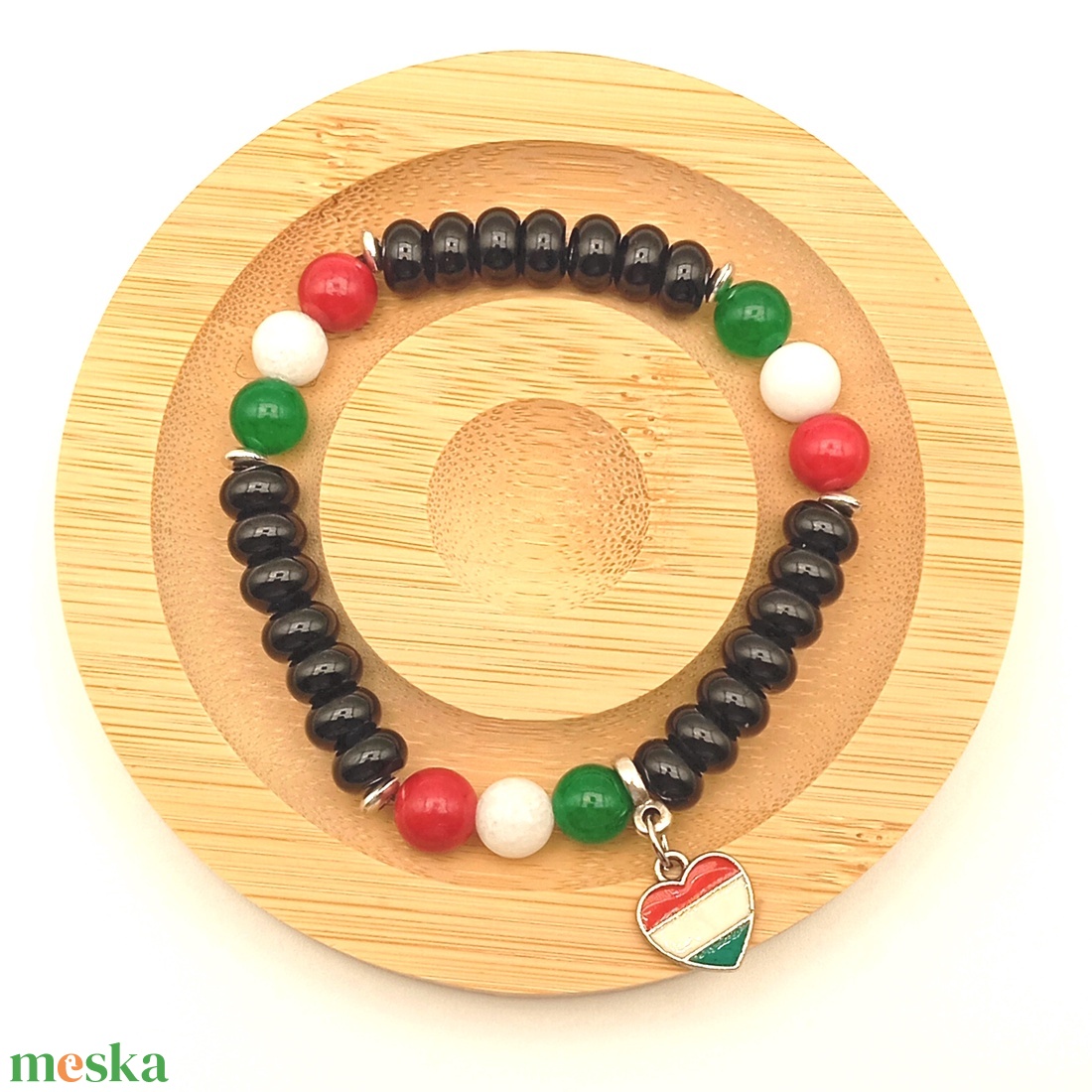 Nemzeti színű 2 karkötő - ékszer - karkötő - ásványkarkötő - Meska.hu
