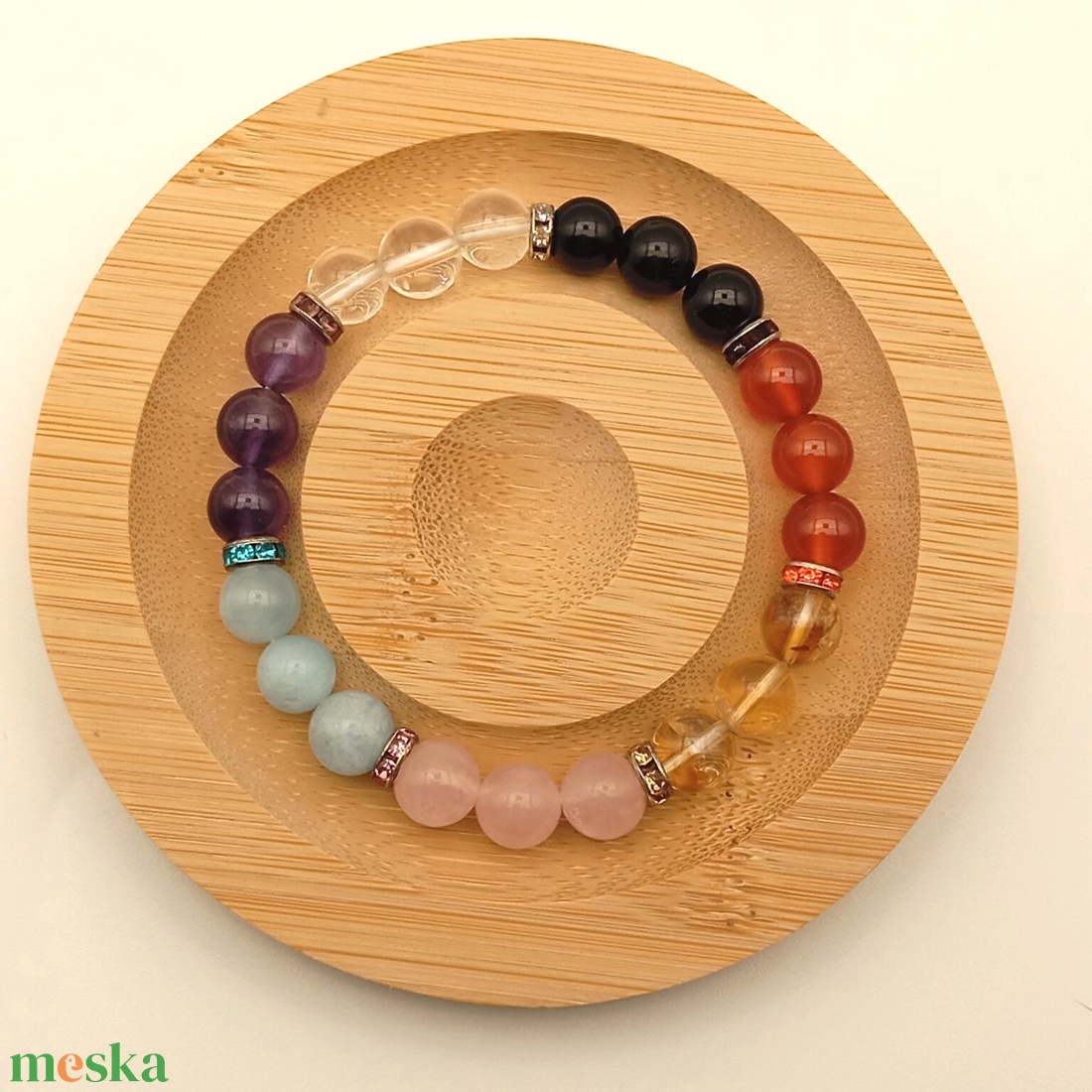 Csakra 5 karkötő - ékszer - karkötő - ásványkarkötő - Meska.hu