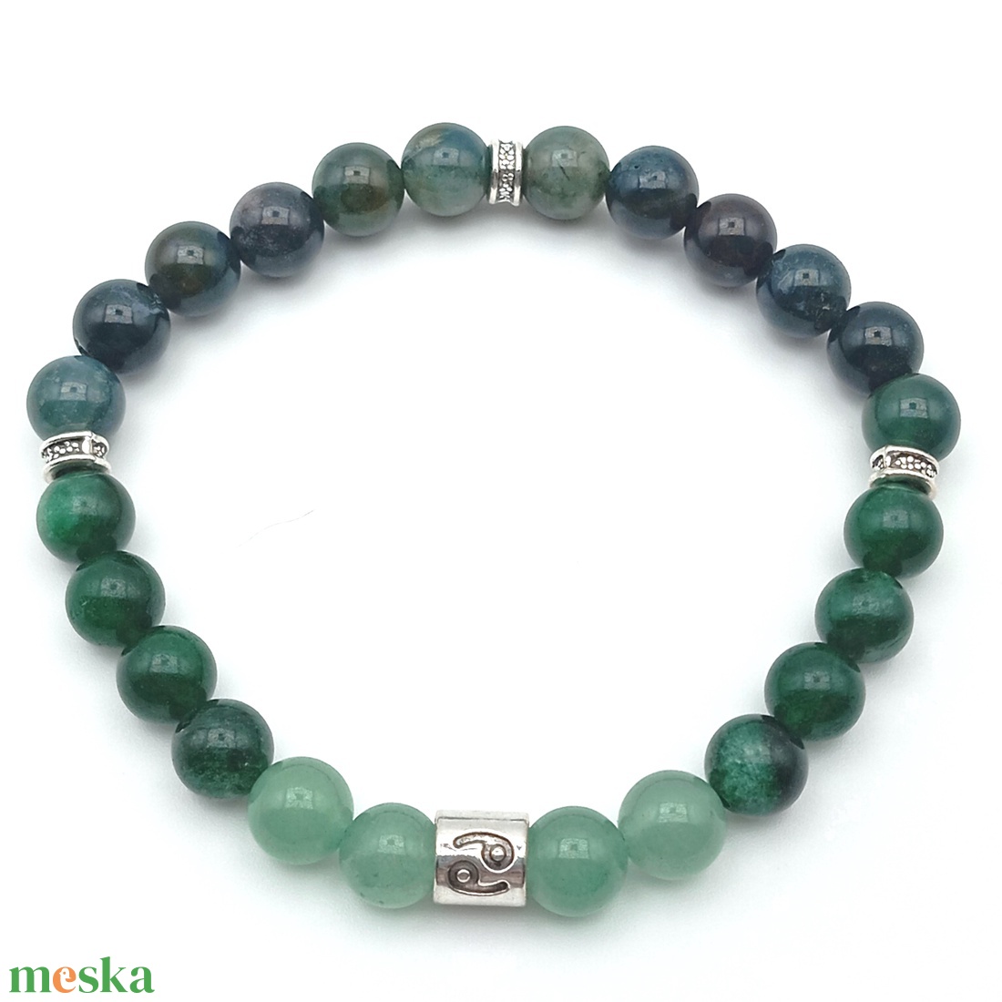 Rák (jún.22 � júl.22) karkötő - férfi - ékszer - karkötő - ásványkarkötő - Meska.hu