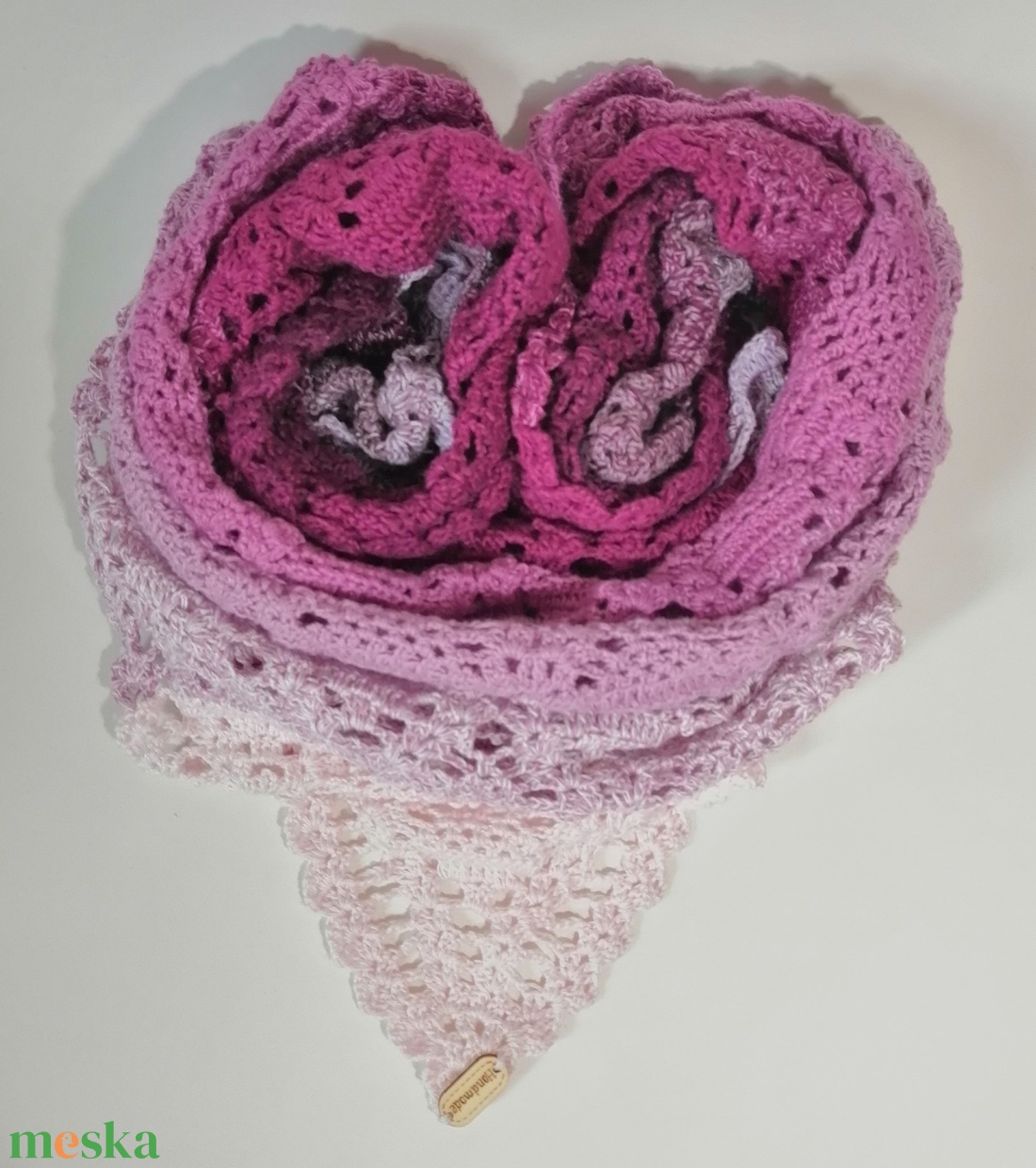 Horgolt kendő pink poppy - ruha & divat - sál, sapka, kendő - vállkendő - Meska.hu Horgolt kendő pink poppy - ruha & divat - sál, sapka, kendő - vállkendő - Meska.hu