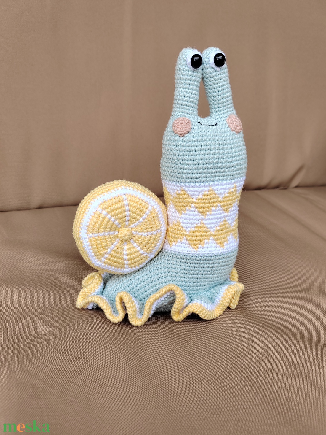 Horgolt, amigurumi citrom csiga - otthon & életmód - babaszoba, gyerekszoba - babaszoba dekoráció - Meska.hu Horgolt, amigurumi citrom csiga - otthon & életmód - babaszoba, gyerekszoba - babaszoba dekoráció - Meska.hu