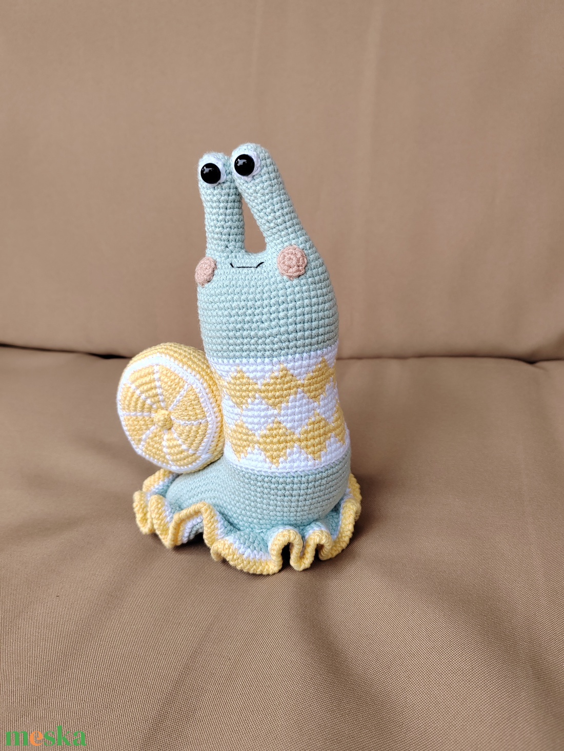 Horgolt, amigurumi citrom csiga - otthon & életmód - babaszoba, gyerekszoba - babaszoba dekoráció - Meska.hu Horgolt, amigurumi citrom csiga - otthon & életmód - babaszoba, gyerekszoba - babaszoba dekoráció - Meska.hu