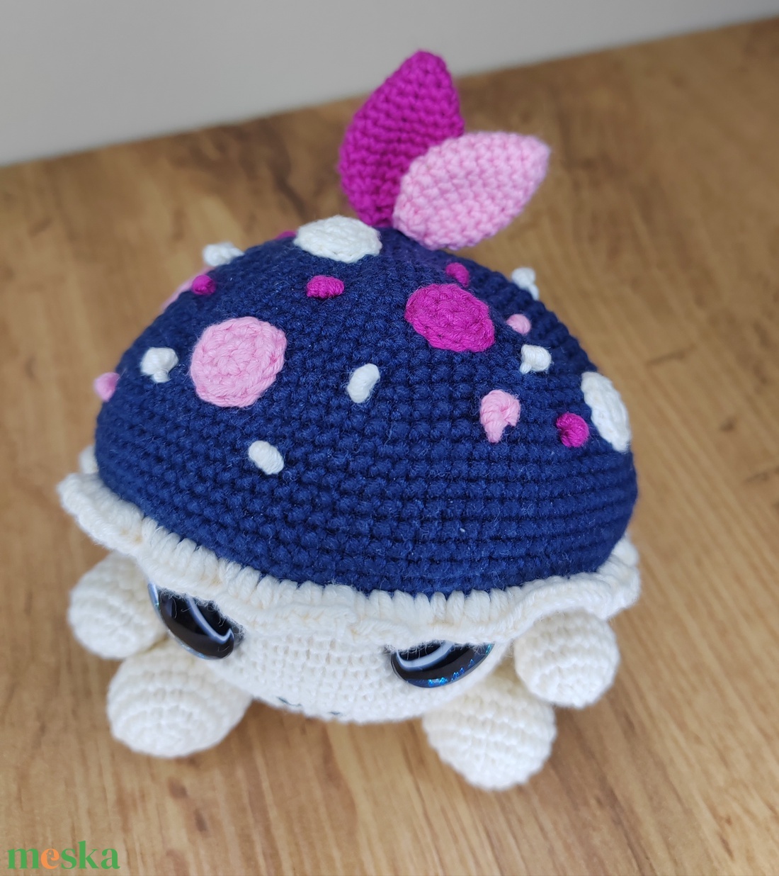 Amigurumi gomba, kék - otthon & életmód - babaszoba, gyerekszoba - babaszoba dekoráció - Meska.hu