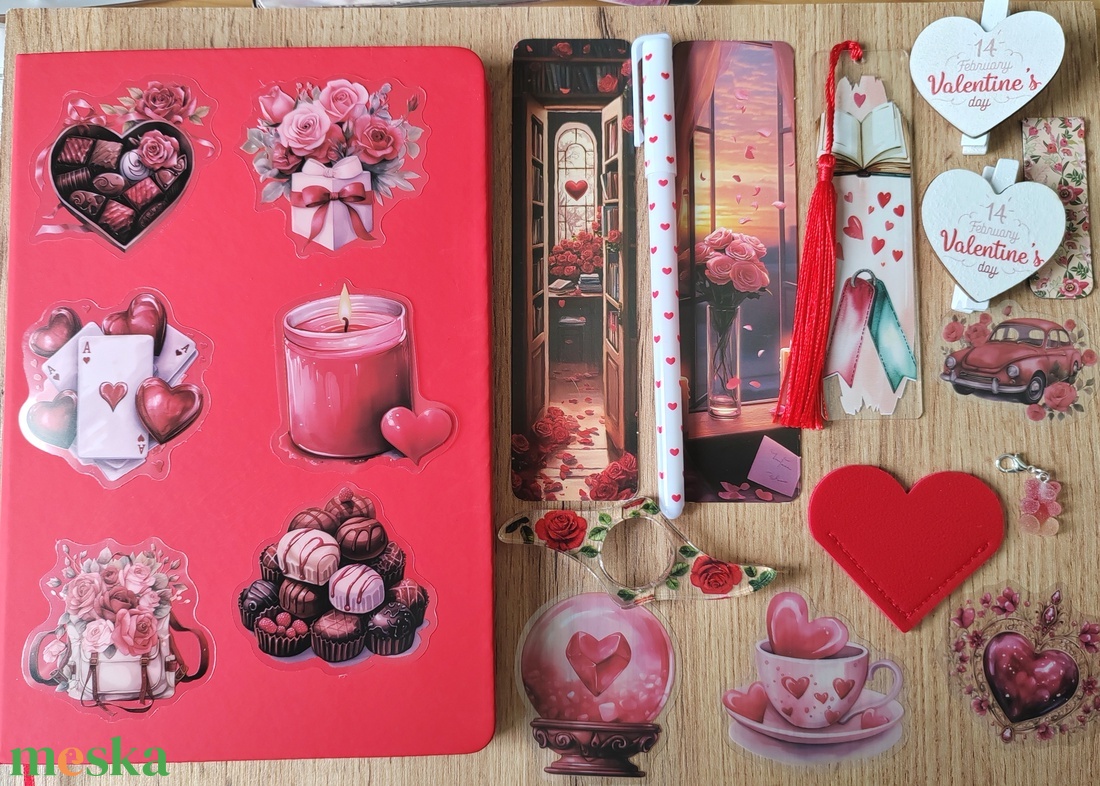 Valentin napi csomag, piros - diy (csináld magad) - egységcsomag - Meska.hu