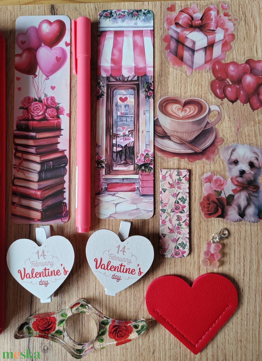 Valentin napi csomag, piros/rózsaszín  - diy (csináld magad) - egységcsomag - Meska.hu