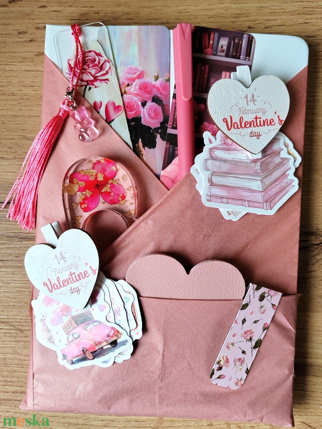 Valentin napi csomag, fehér/rózsaszín  - diy (csináld magad) - egységcsomag - Meska.hu