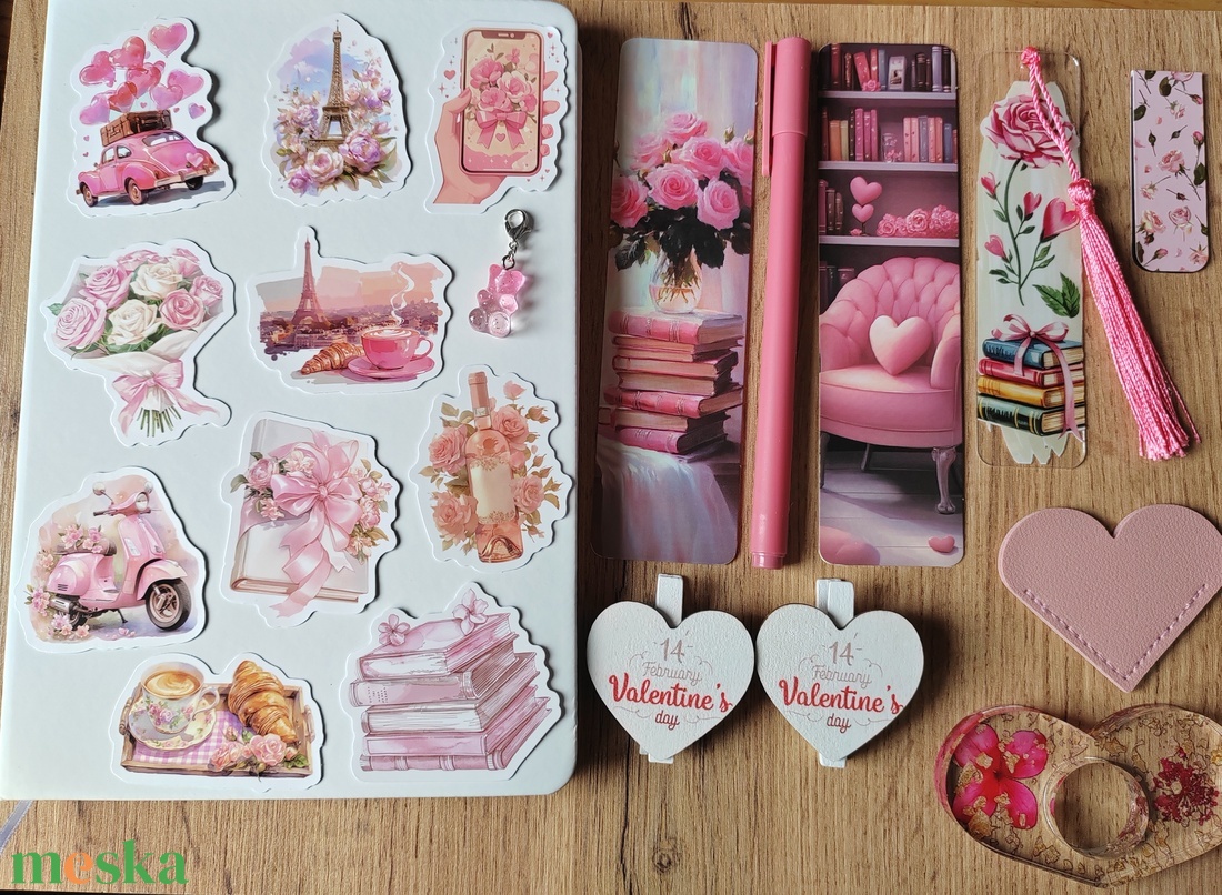 Valentin napi csomag, fehér/rózsaszín  - diy (csináld magad) - egységcsomag - Meska.hu