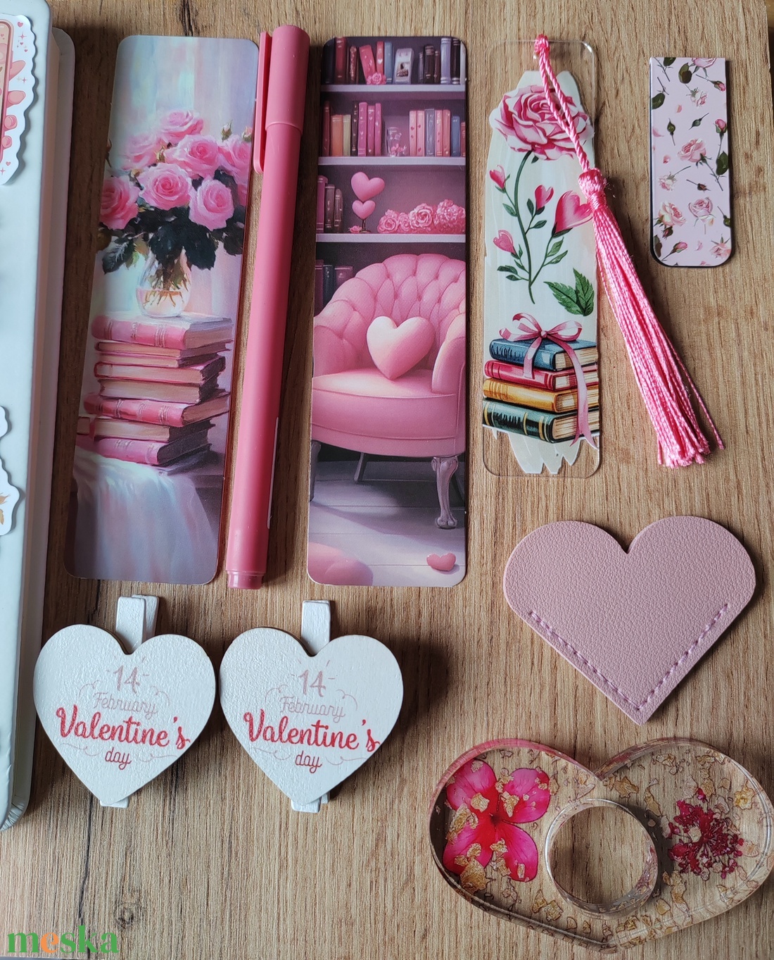 Valentin napi csomag, fehér/rózsaszín  - diy (csináld magad) - egységcsomag - Meska.hu