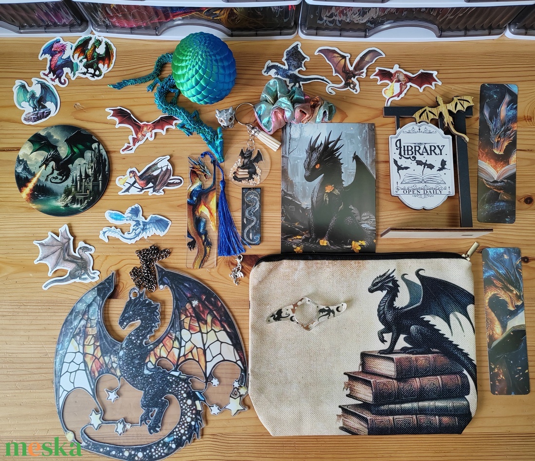 Sárkányos bookish bundle  - diy (csináld magad) - egységcsomag - Meska.hu