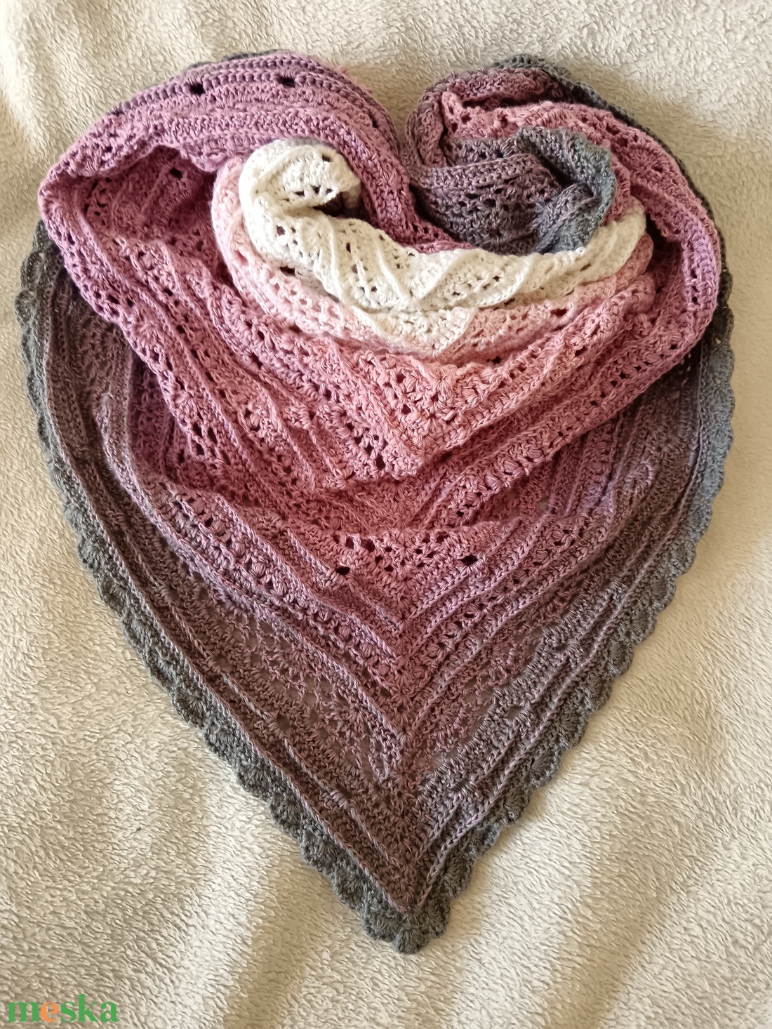 Horgolt vállkendő Spring  - ruha & divat - sál, sapka, kendő - vállkendő - Meska.hu