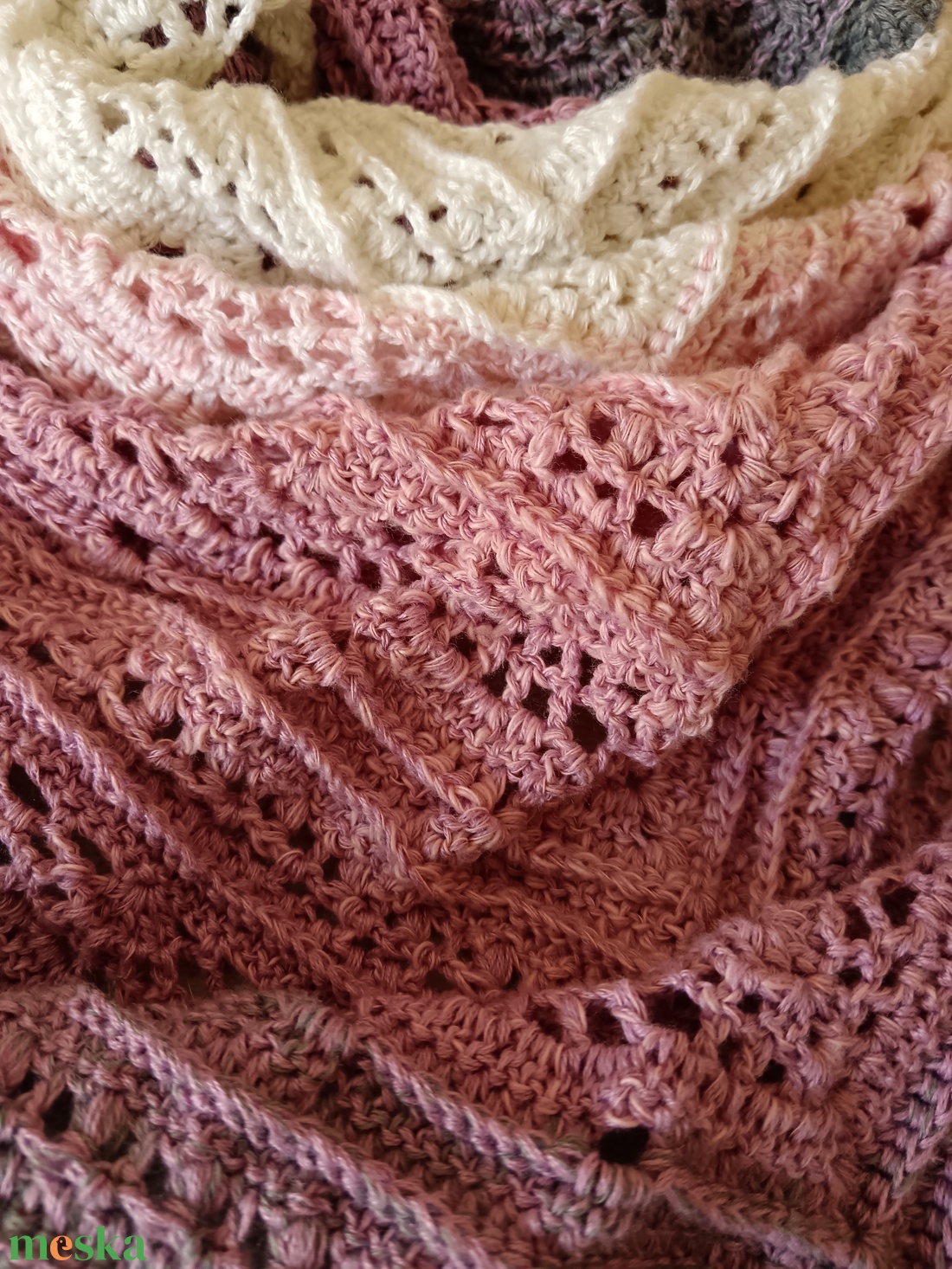 Horgolt vállkendő Spring  - ruha & divat - sál, sapka, kendő - vállkendő - Meska.hu