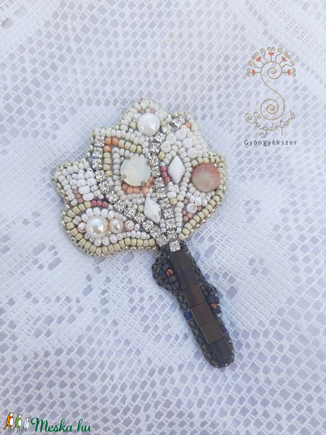 Gyöngyös virág kitűző - ékszer - kitűző és bross - kitűző - Meska.hu Gyöngyös virág kitűző - ékszer - kitűző és bross - kitűző - Meska.hu
