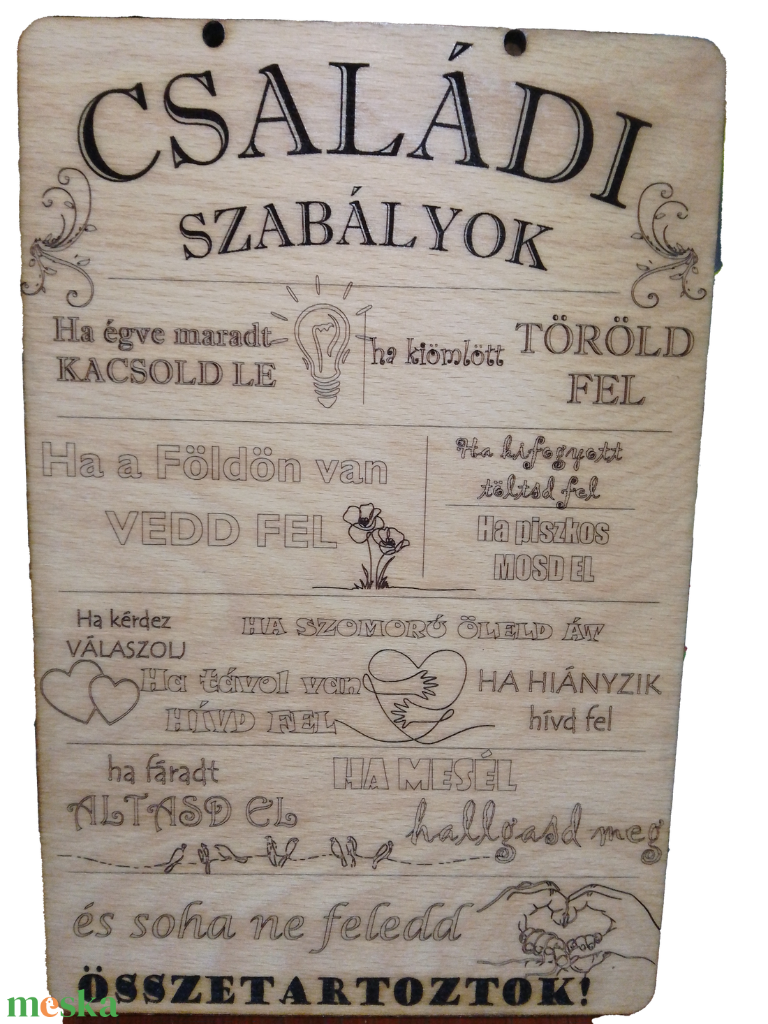 Családi szabályok - otthon & életmód - dekoráció - kép & falikép - táblakép - Meska.hu Családi szabályok - otthon & életmód - dekoráció - kép & falikép - táblakép - Meska.hu