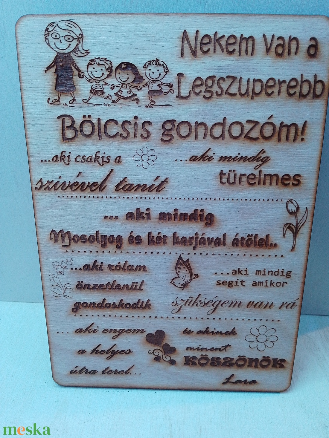 Bölcsis ajándék ballagásra, dadusnak, gondozónak - otthon & életmód - dekoráció - kép & falikép - táblakép - Meska.hu