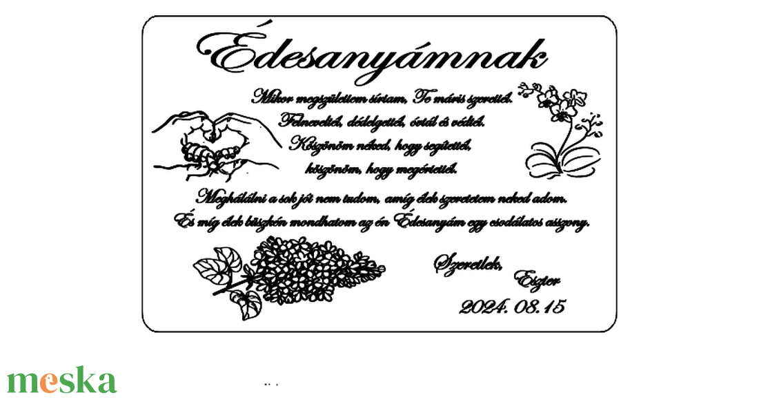 Anya vers tábla, A/4- Anyáknapjára, Esküvői köszönet ajándék - otthon & életmód - dekoráció - kép & falikép - táblakép - Meska.hu Anya vers tábla, A/4- Anyáknapjára, Esküvői köszönet ajándék - otthon & életmód - dekoráció - kép & falikép - táblakép - Meska.hu