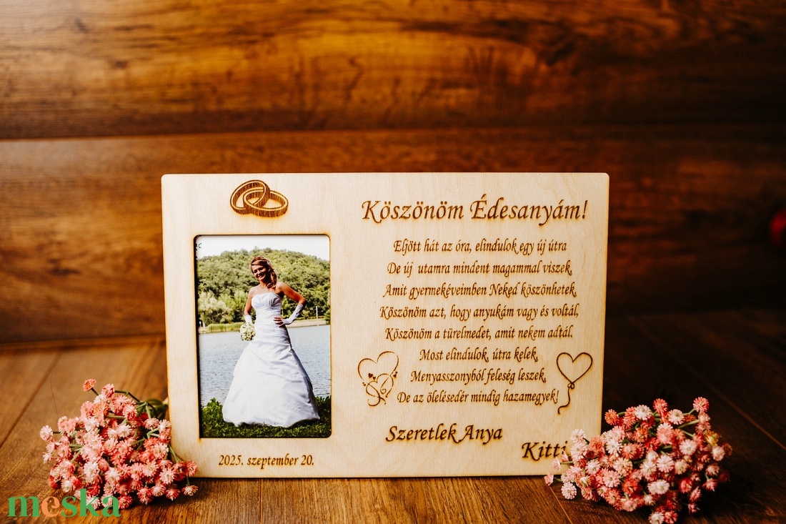 Egyedi Esküvői fényképes köszönetajándék Édesanyáknak - esküvő - emlék & ajándék - köszönőajándék - Meska.hu