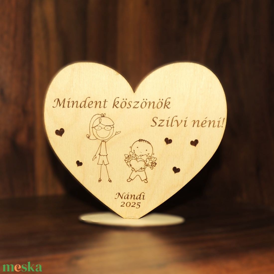 Ovis-bölcsis köszönet ajándék szívtábla ballagásra - otthon & életmód - dekoráció - kép & falikép - táblakép - Meska.hu