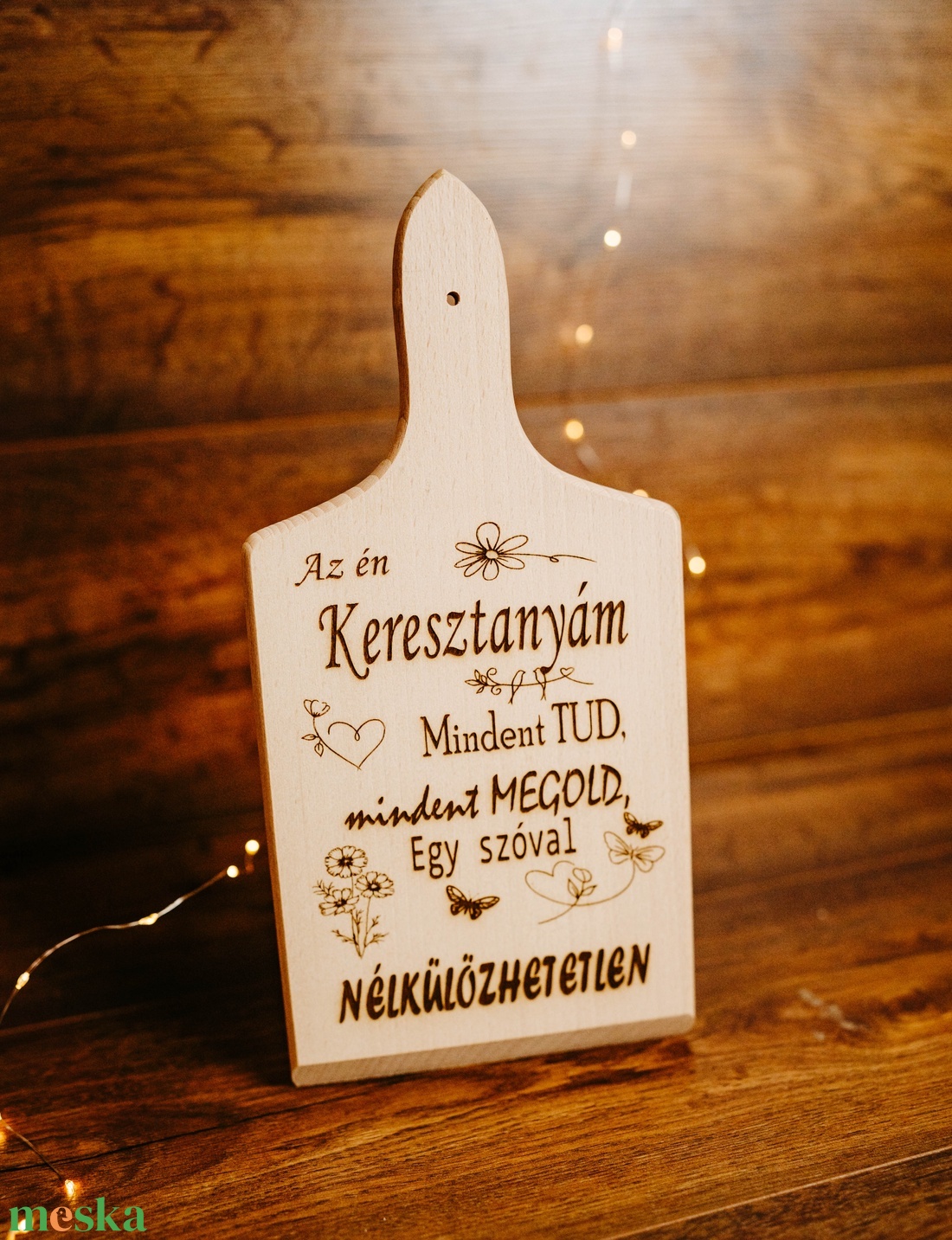 Keresztanyás vágódeszka - otthon & életmód - konyhafelszerelés, tálalás - sütés, főzés - vágódeszka - Meska.hu