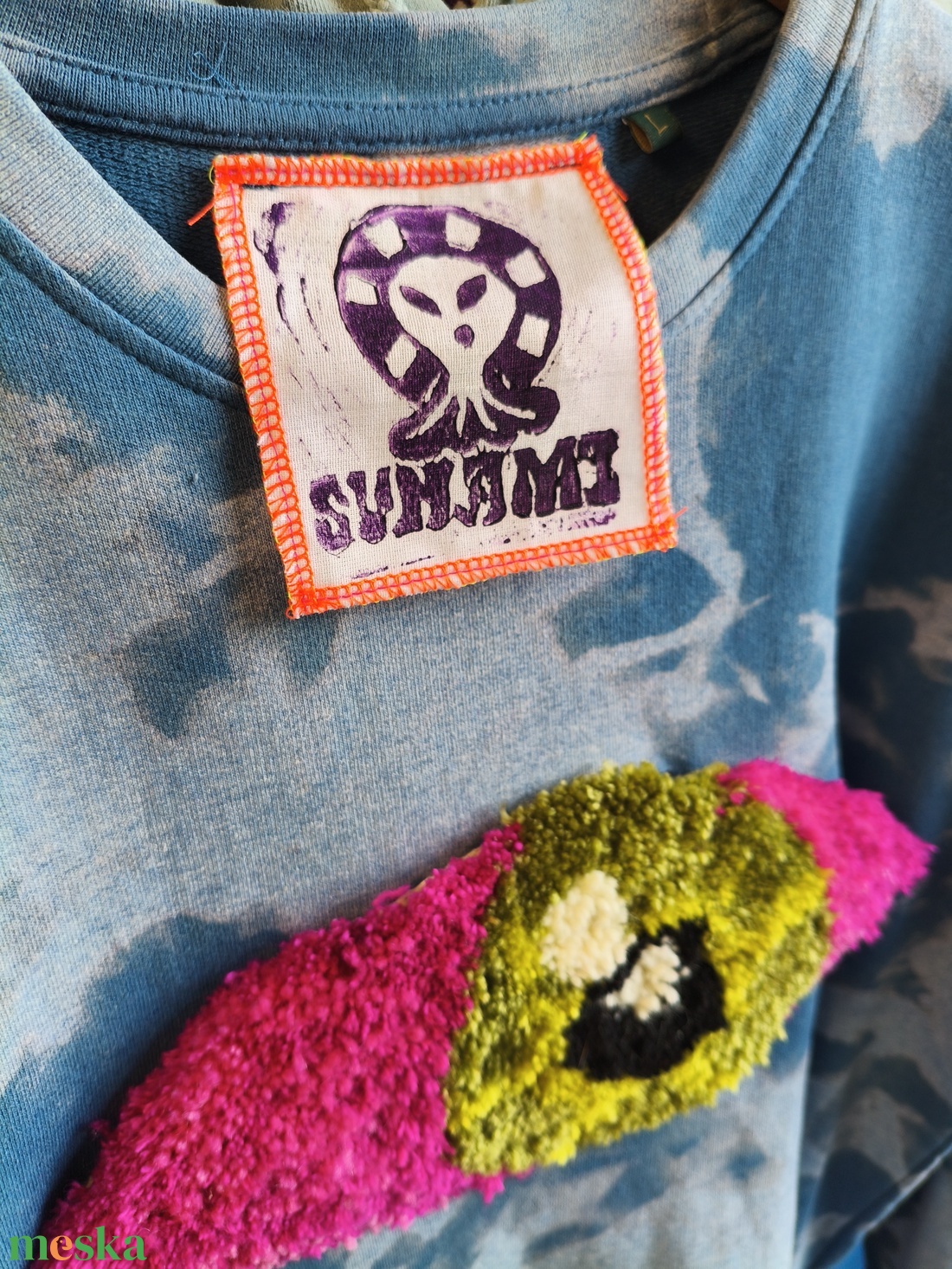 Sunamiwear egyedi szemes pulcsi - ruha & divat - férfi ruha - férfi pulóver - Meska.hu