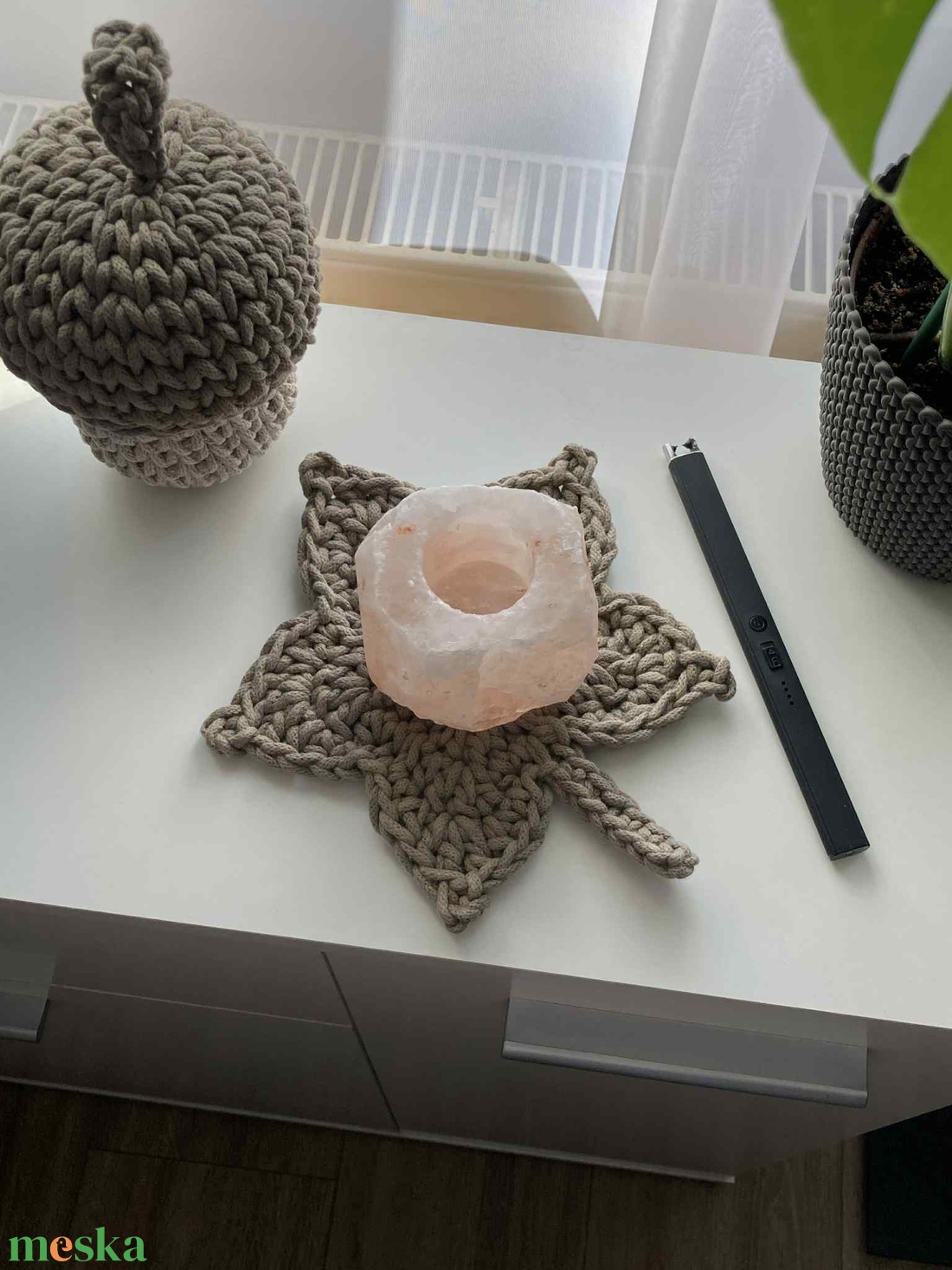 Juharlevél - horgolt alátét - otthon & életmód - dekoráció - asztal és polc dekoráció - asztaldísz - Meska.hu