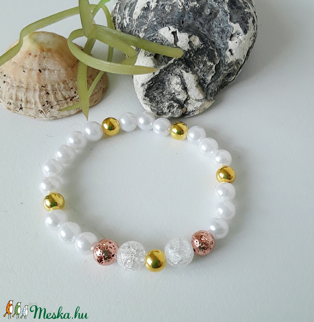 Rosegold ragyogás - ékszer - karkötő - gyöngyös karkötő - Meska.hu Rosegold ragyogás - ékszer - karkötő - gyöngyös karkötő - Meska.hu