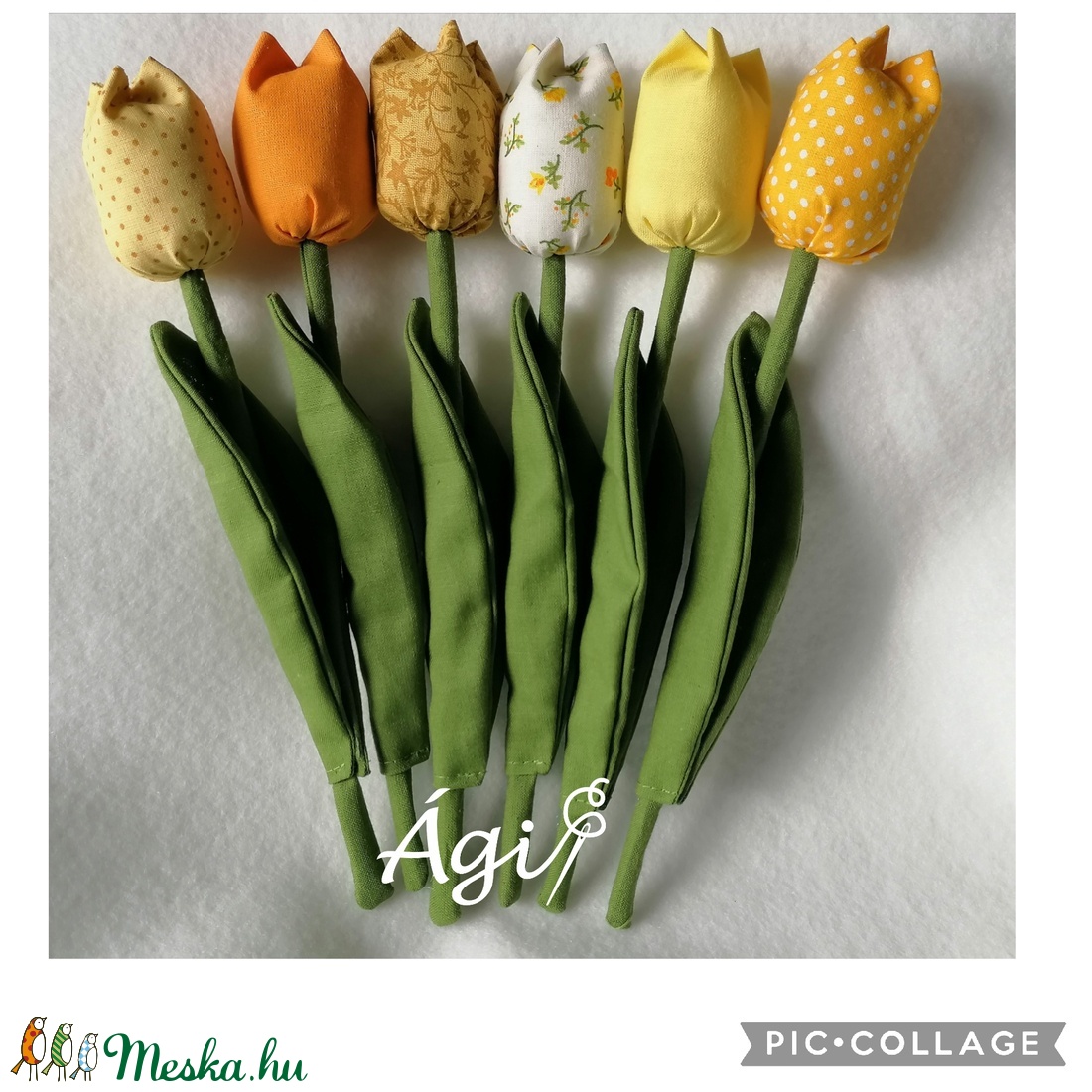 Textil tulipán - otthon & életmód - dekoráció - Meska.hu