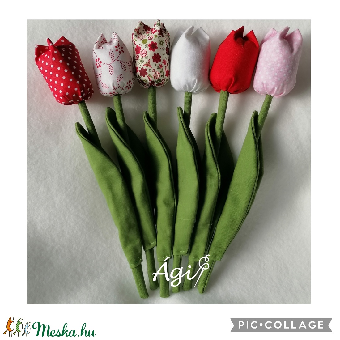 Textil tulipán - otthon & életmód - dekoráció - Meska.hu