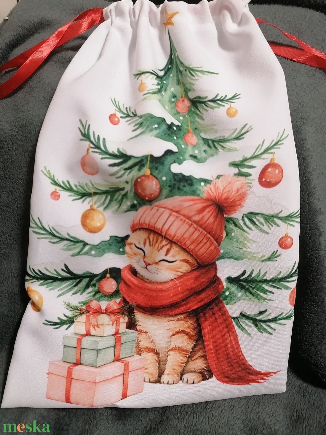 Mikulás zsák - karácsony - mikulás - mikulás zsák - Meska.hu