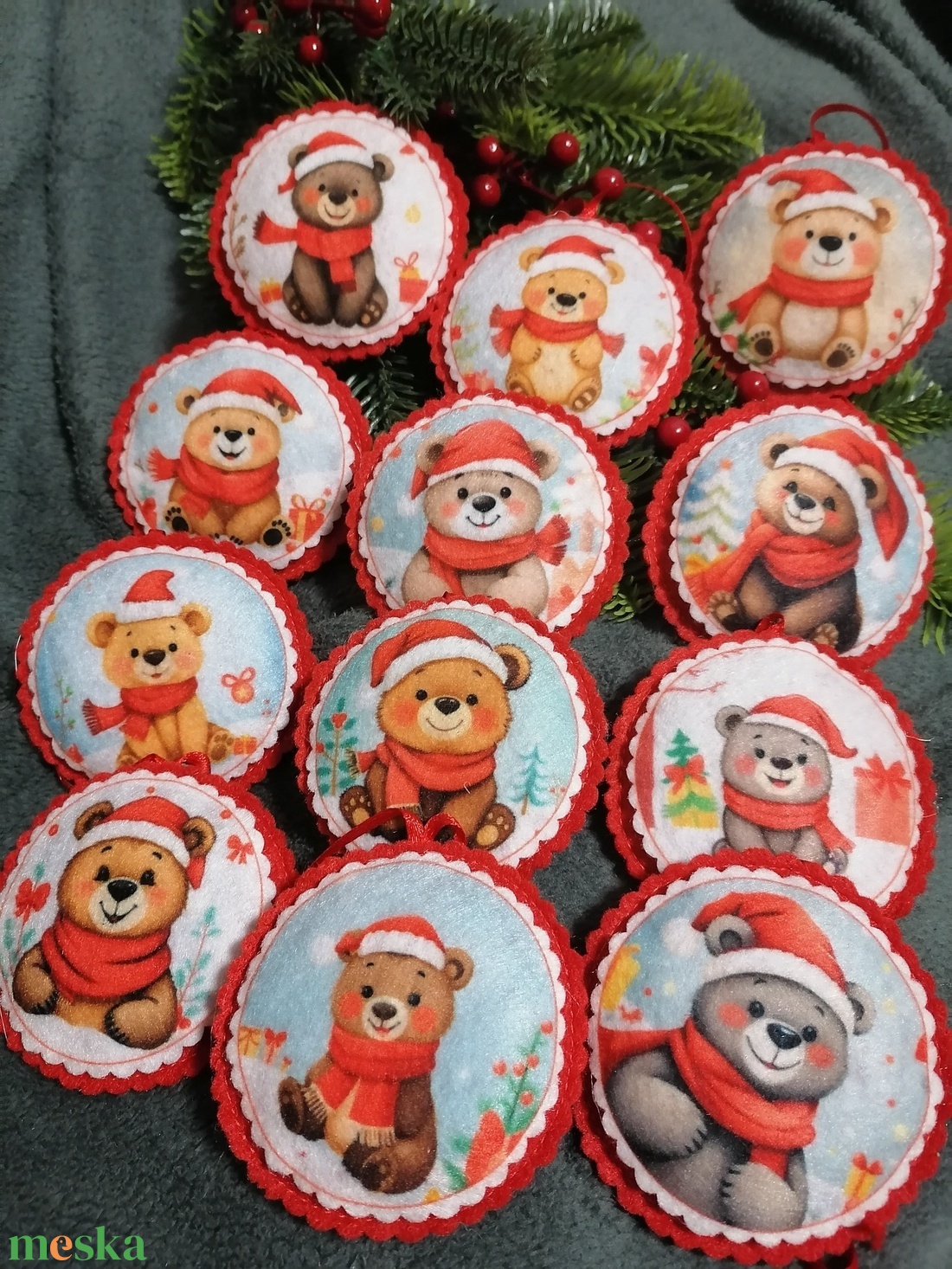 Karácsonyi dísz - karácsony - karácsonyi lakásdekoráció - karácsonyfadíszek - Meska.hu