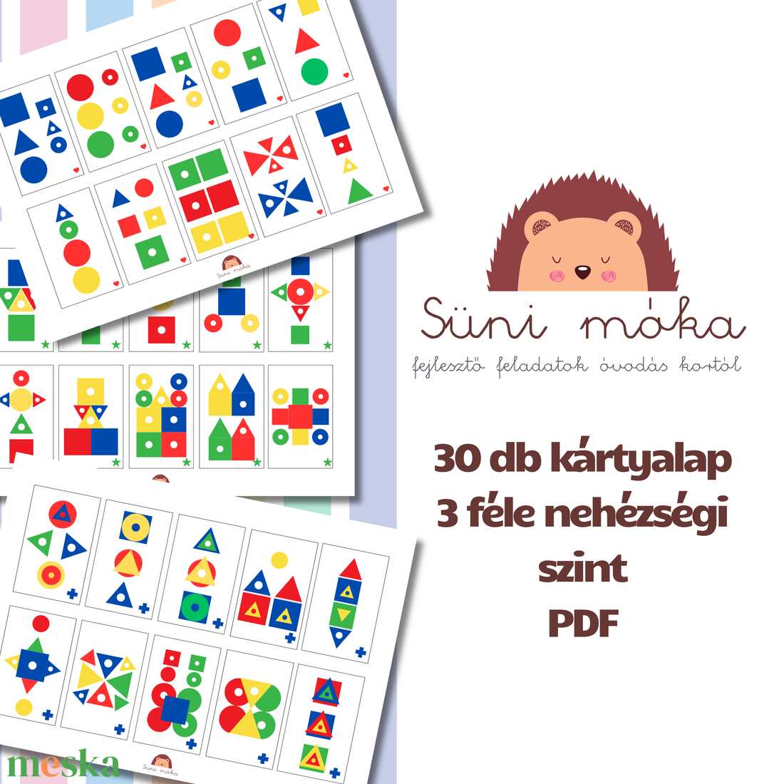 Alakzat kirakó - PDF - játék & sport - készségfejlesztő és logikai játék - logikai játékok - Meska.hu