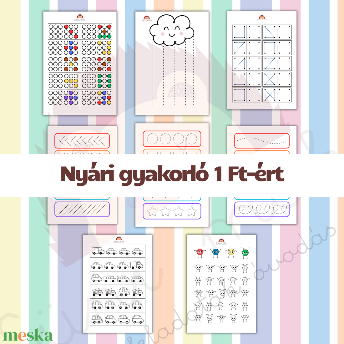 Nyári gyakorló - PDF - 1 Ft! - játék & sport - készségfejlesztő és logikai játék - logikai játékok - Meska.hu